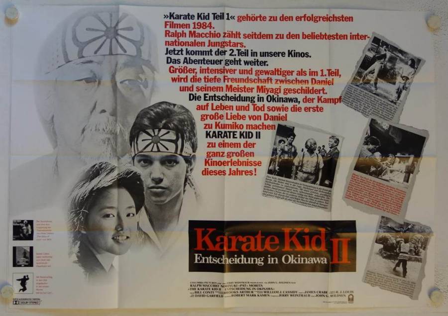 Karate Kid II original release german double-panel movie poster